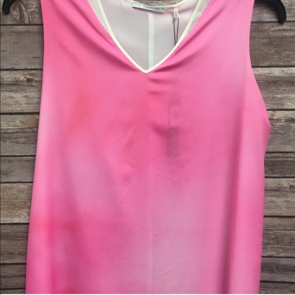 Pink tahari NWT sheer dress